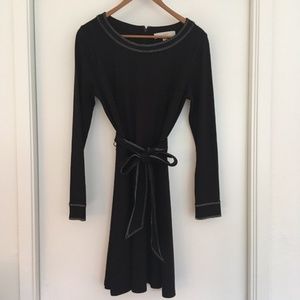 Loft - Black Dress with White Stitching - NWOT